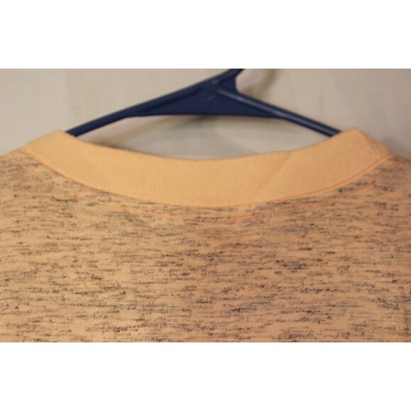 Vintage 90s Mackinac Island Tee Shirt Textile Prints USA Peach/Grey Size Large - Picture 5 of 7
